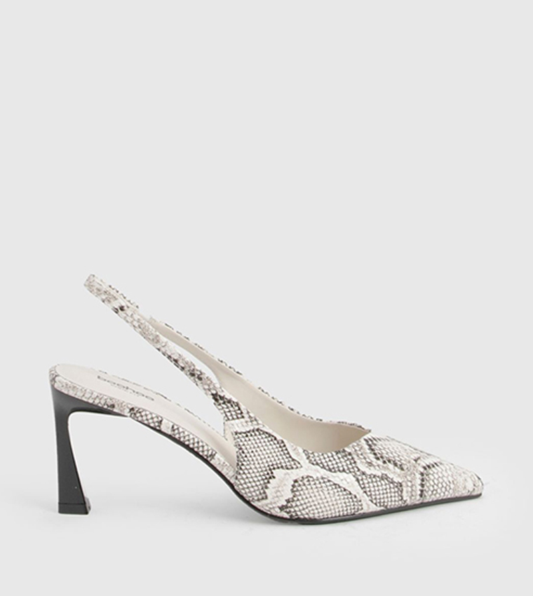 Wide Fit Slingback Flared Heel Pumps