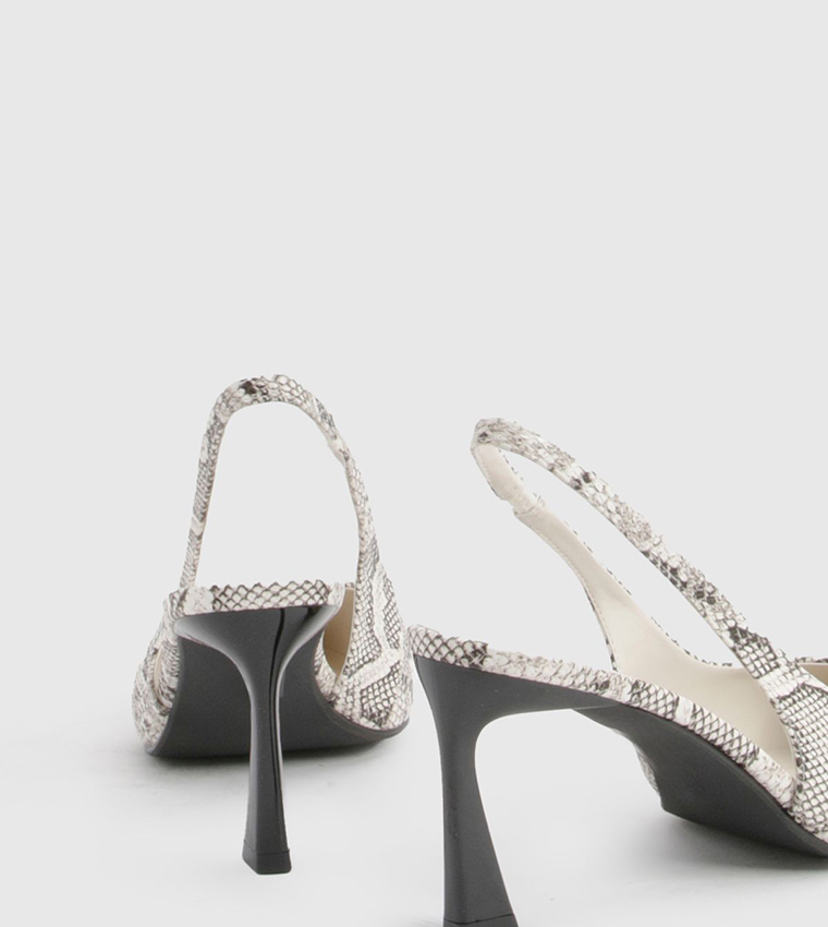 Wide Fit Slingback Flared Heel Pumps