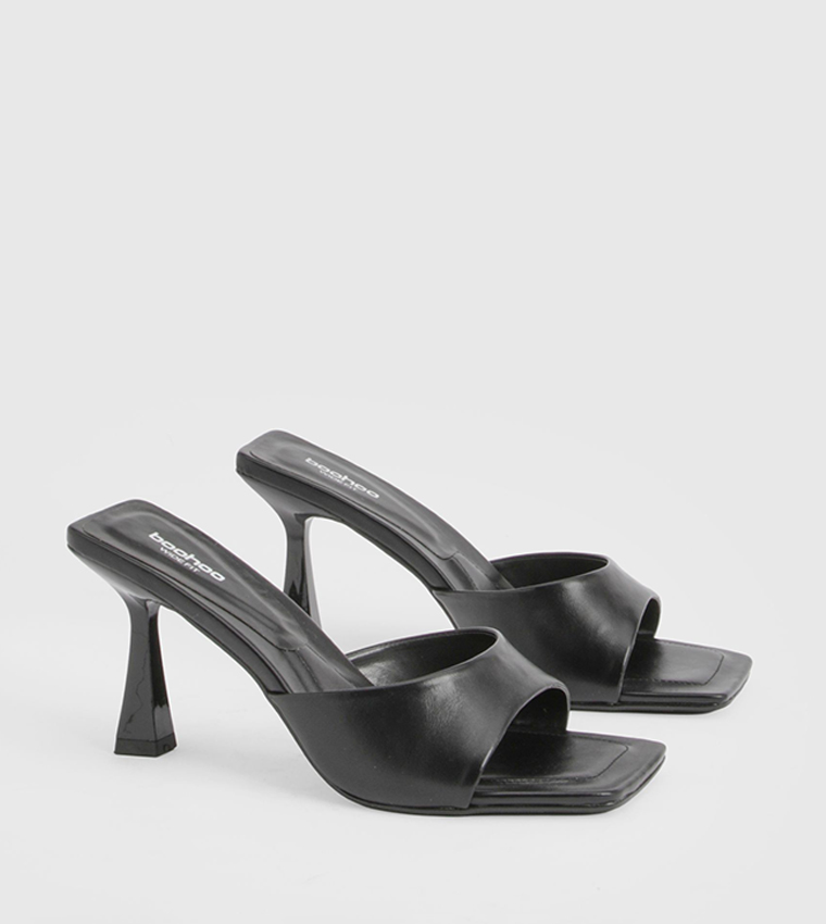 Wide Fit Leopard Print Padded Heeled Sandals