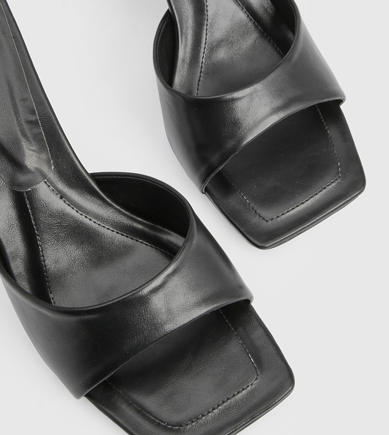 Wide Fit Leopard Print Padded Heeled Sandals