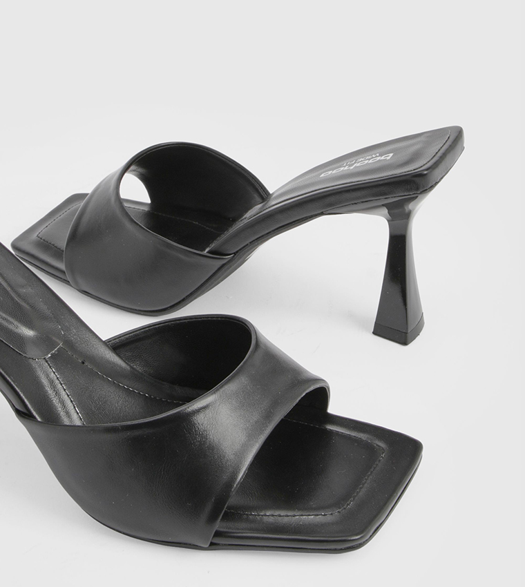 Wide Fit Leopard Print Padded Heeled Sandals