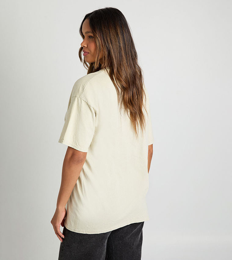 Pumpkin Spice Cocktail Printed Oversized T-Shirt