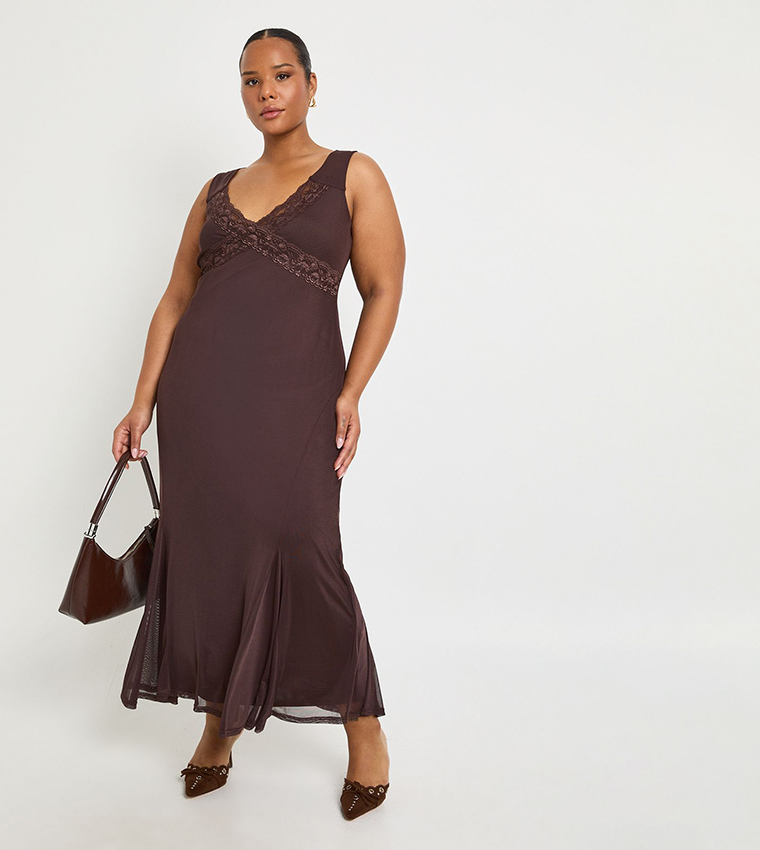 chinese dress ladies Women's Boho Lace Brown Dress main image 1