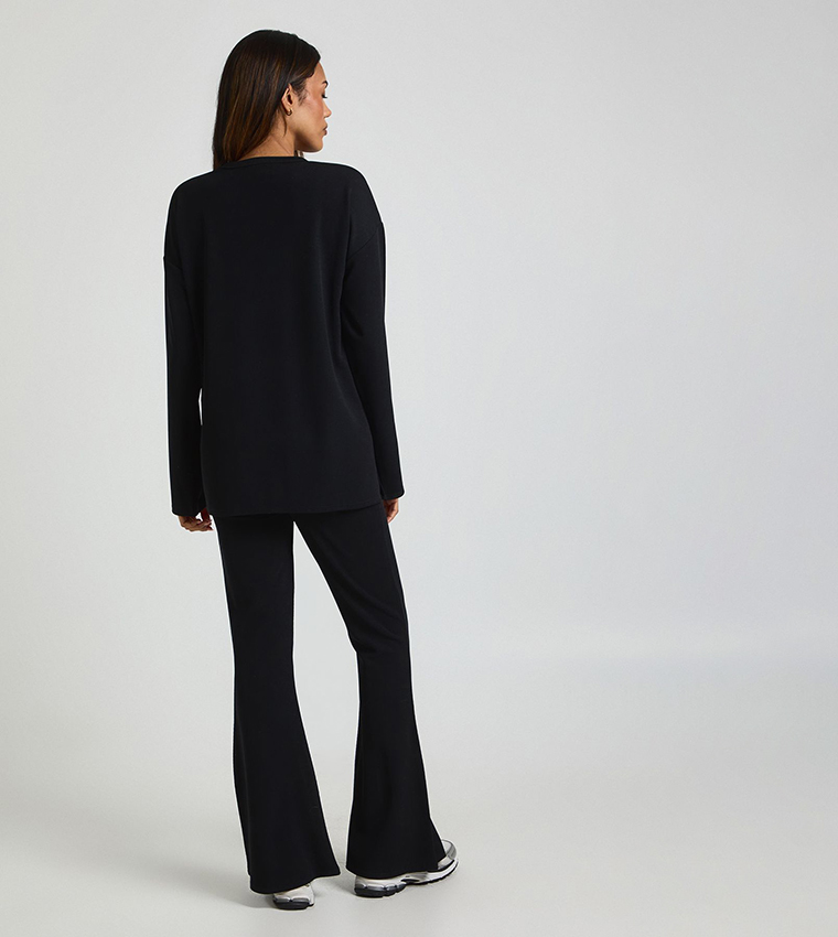 Maternity Split Side Oversized Long Sleeves Co-Ord Set