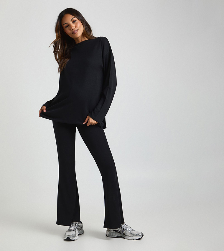Maternity Split Side Oversized Long Sleeves Co-Ord Set