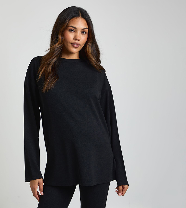 Maternity Split Side Oversized Long Sleeves Co-Ord Set