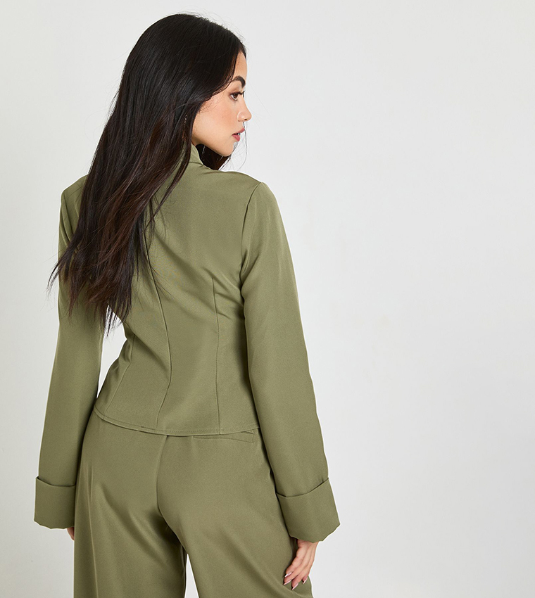 High Neck Peplum Top