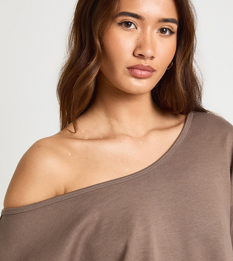 Interlock Off Shoulder Sweatshirt