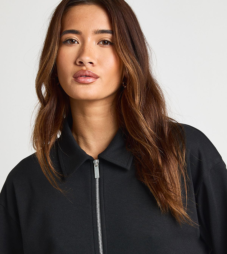 جاكيت بومبر بسحاب وجيب كارغو 