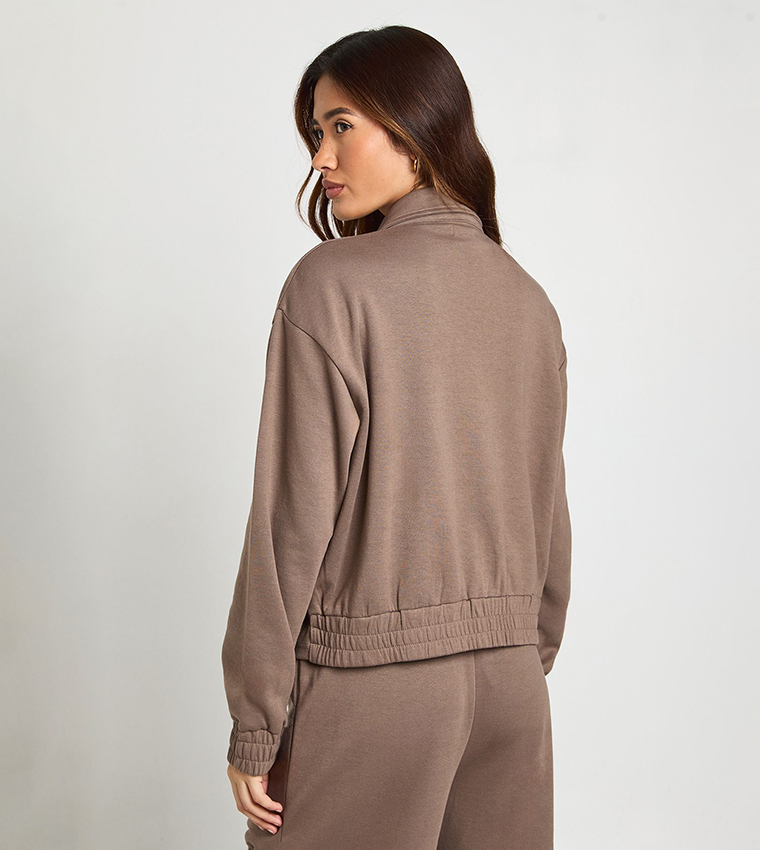 جاكيت بومبر بسحاب وجيب كارغو 