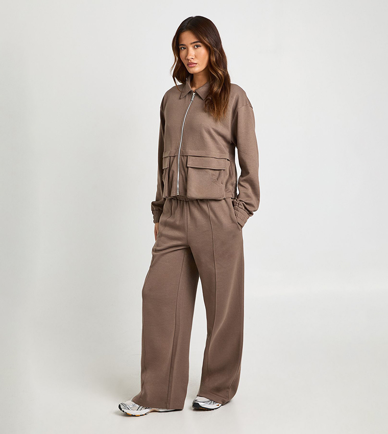 جاكيت بومبر بسحاب وجيب كارغو 