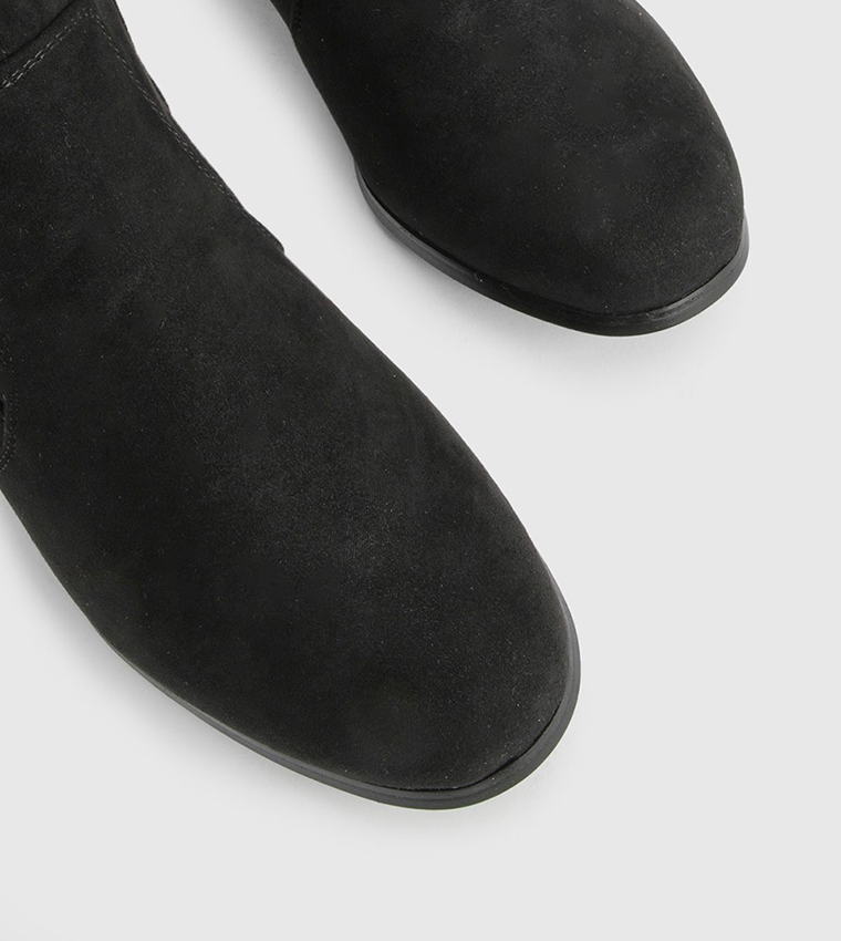 Wide Fit Faux Suede Knee High Boots