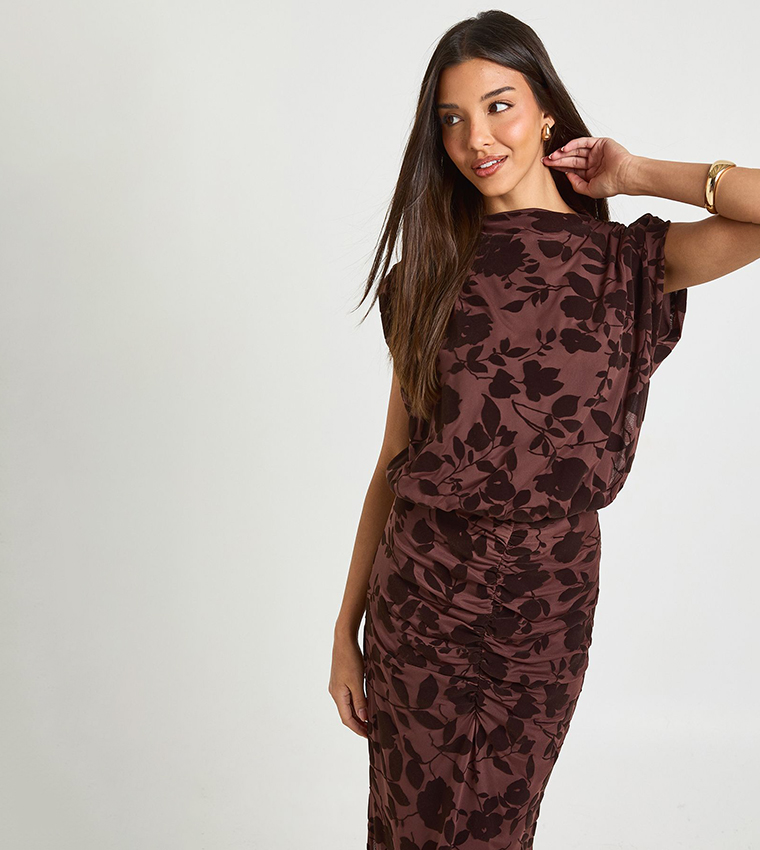 فستان ماكسي ديفوريه بقصة بلوزون