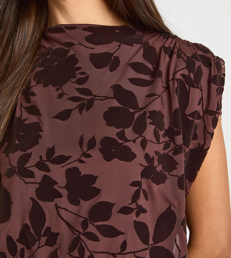 فستان ماكسي ديفوريه بقصة بلوزون