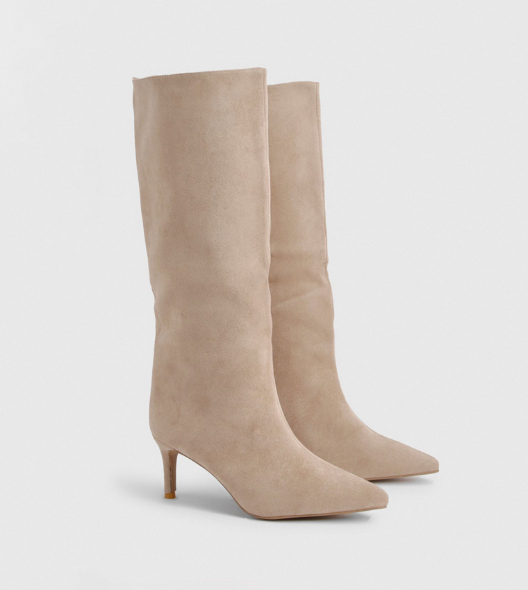 بوت طويل شامواه صناعي بقصة مستقيمة