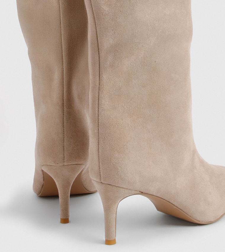 بوت طويل شامواه صناعي بقصة مستقيمة