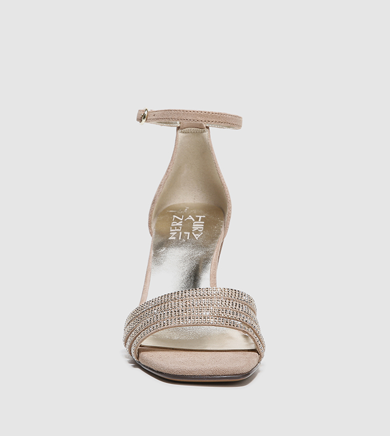 THENA2 Embellished Block Heel Sandals