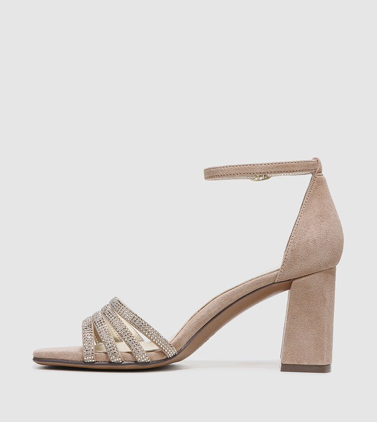 THENA2 Embellished Block Heel Sandals