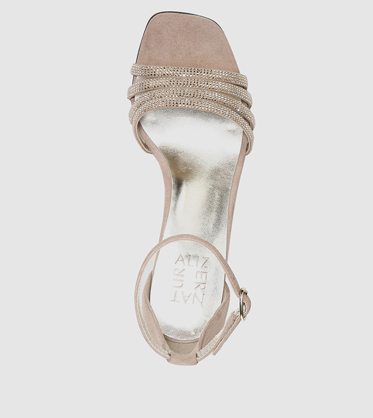 THENA2 Embellished Block Heel Sandals