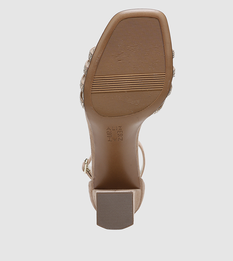 THENA2 Embellished Block Heel Sandals