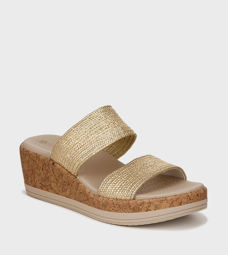 Buy Naturalizer NARESORTT Embellished Open Toe Wedge Sandals In Gold 6thStreet UAE