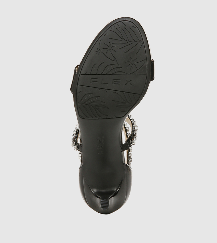 MEMORIESS Embellished Open-Toe Heel Sandals