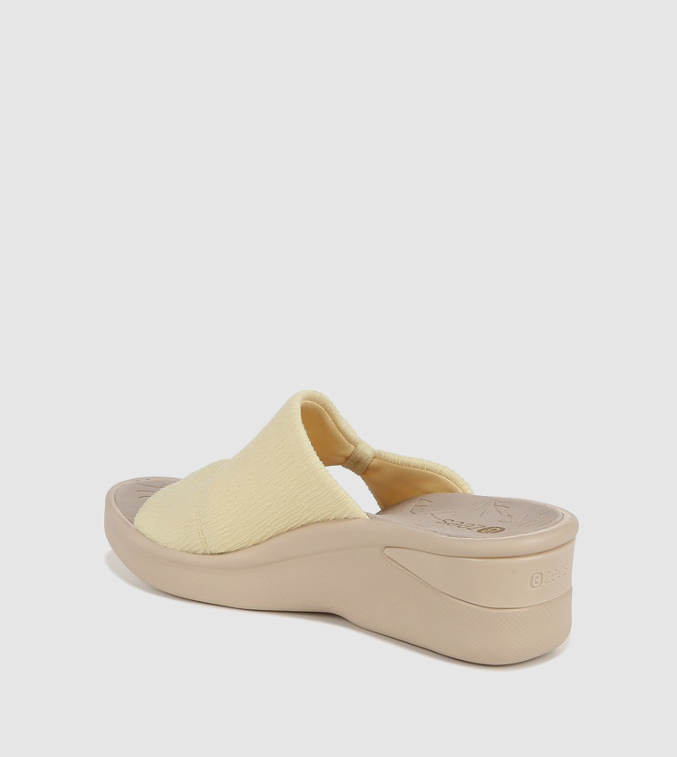 SMILE MORE Bow Strap Wedge Sandals