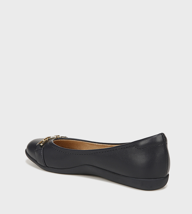 VIVIENNE-O Metal Accent Ballerinas