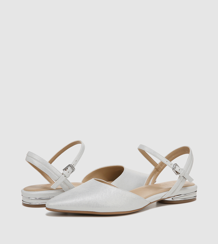 Naturalizer  Flat Sandals - Silver Mules