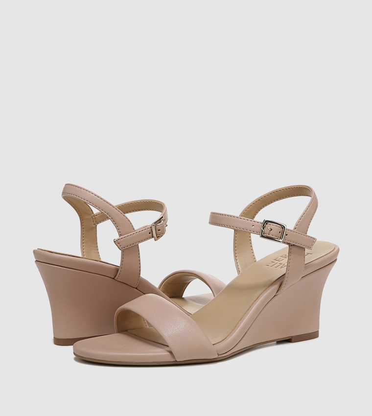 Nude ankle strap best sale wedges