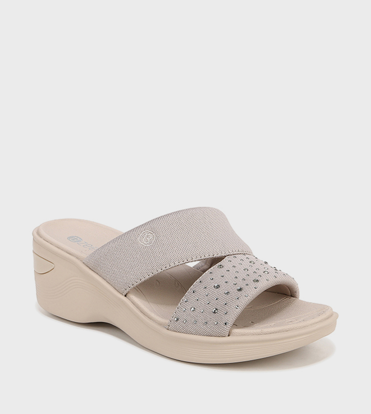 NADYNASTYBRIGH Embellished Open Toe Wedge Sandals