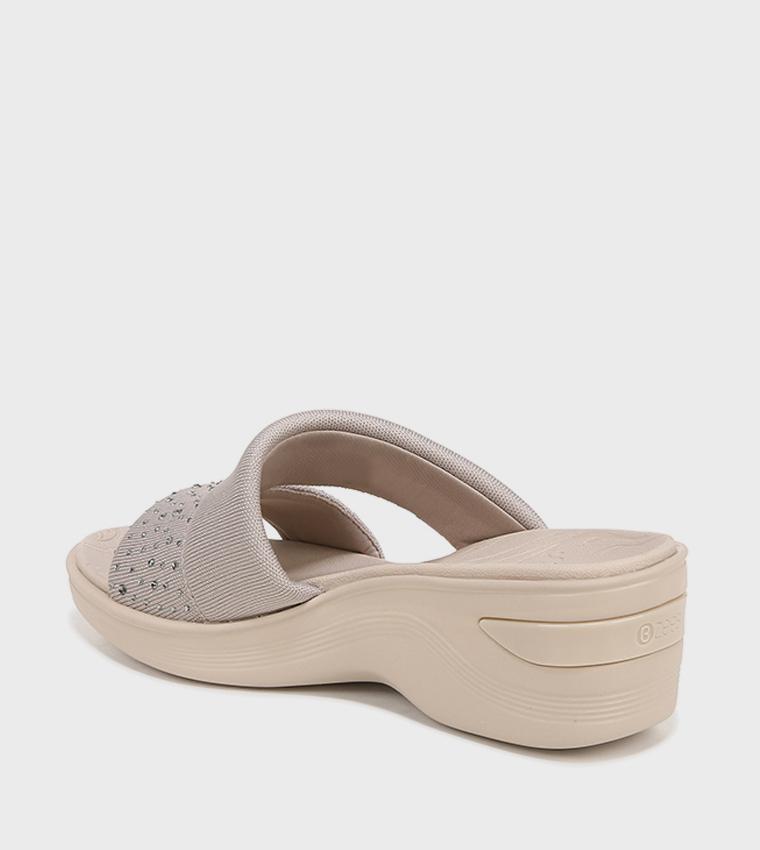 NADYNASTYBRIGH Embellished Open Toe Wedge Sandals