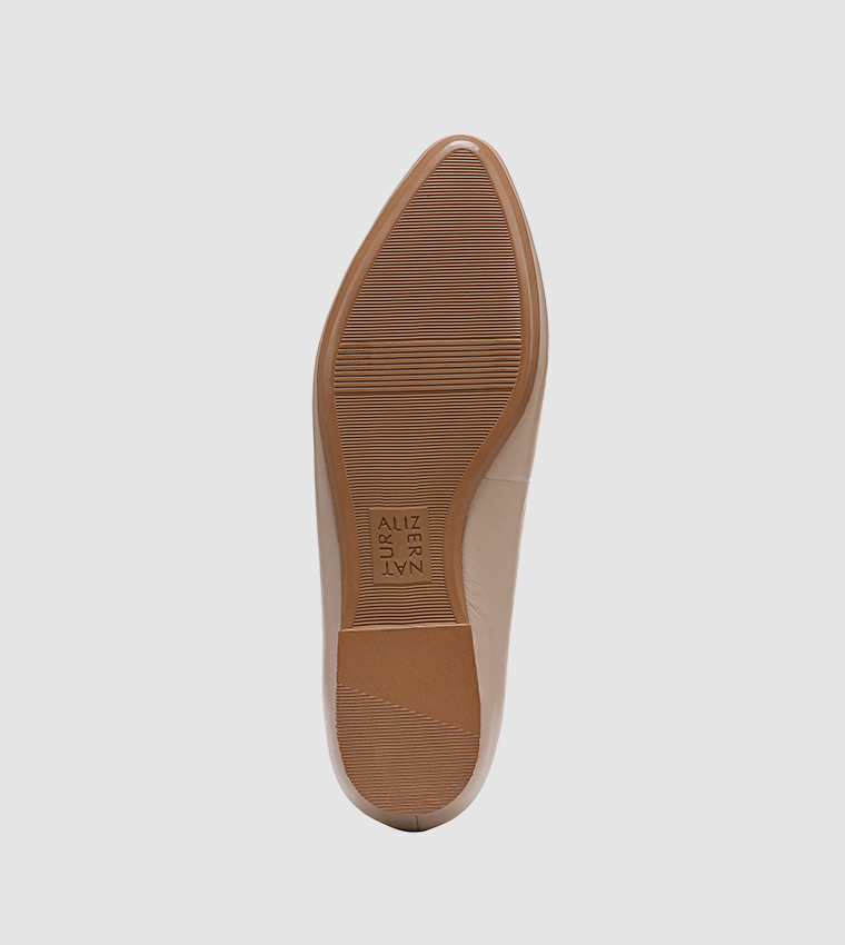 LEALA Metal Detail Pointed Toe Loafers