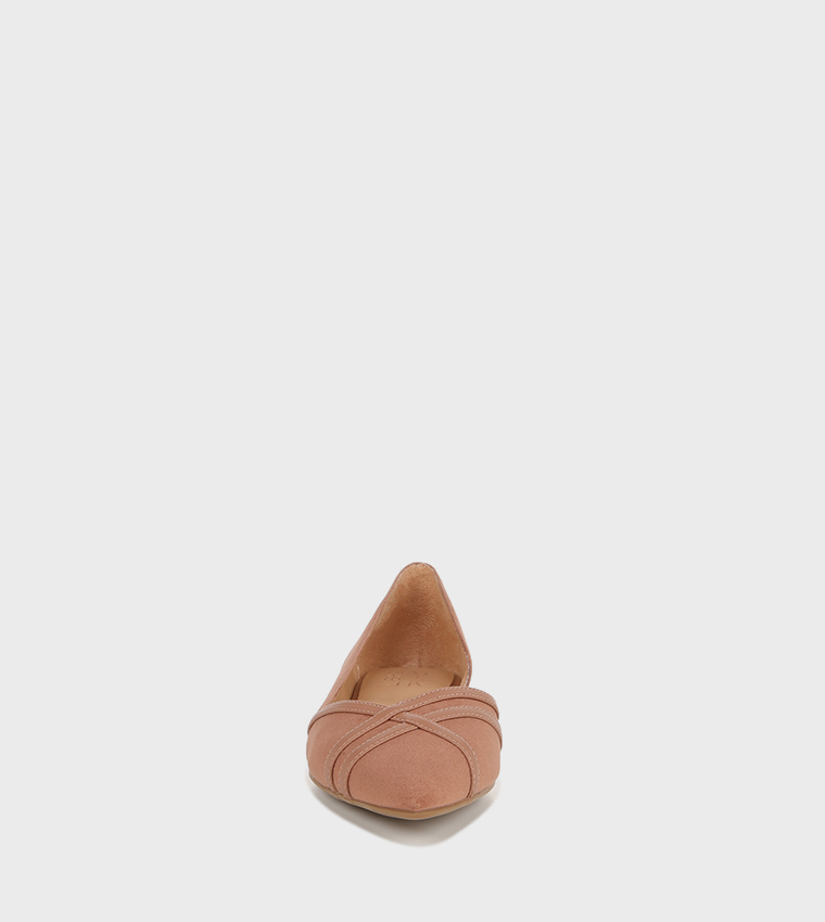 BARLOW Textured Open Shank Ballerinas