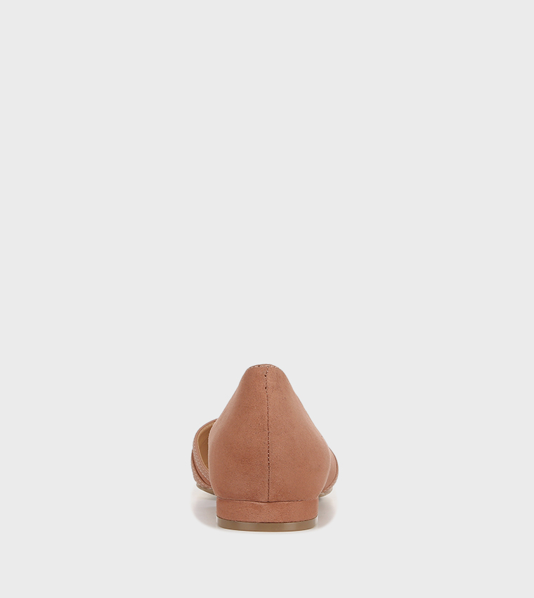 BARLOW Textured Open Shank Ballerinas