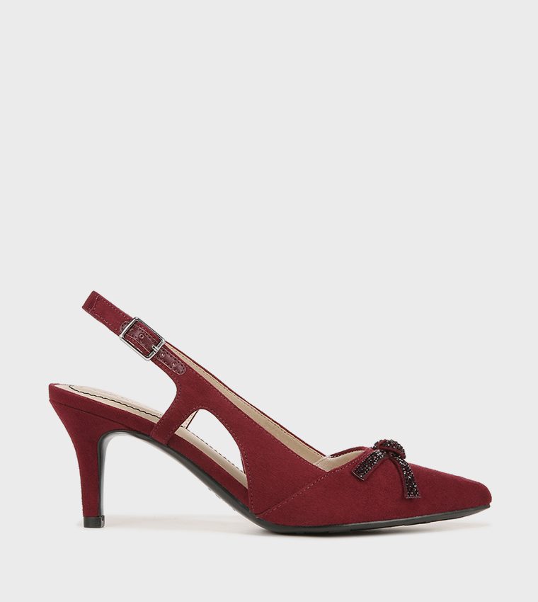 SOCIAL SCENE Bow Embellished Heel Pumps