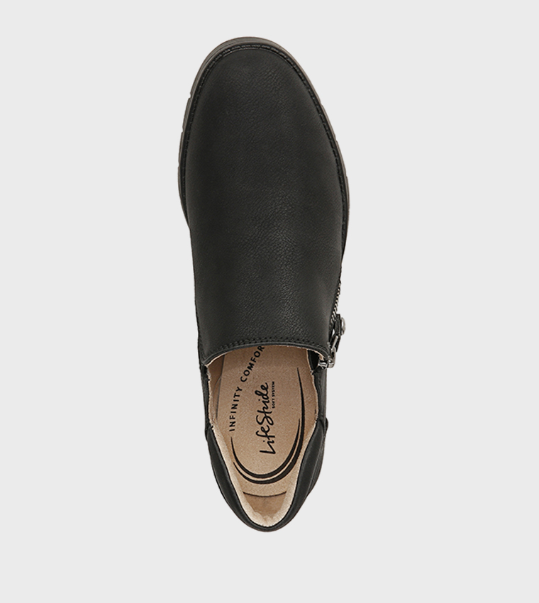 ODYSSEY Zip Detail Slip-On Shoes