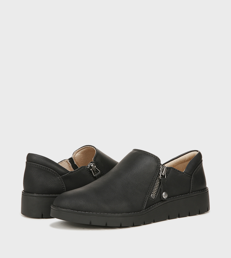 ODYSSEY Zip Detail Slip-On Shoes