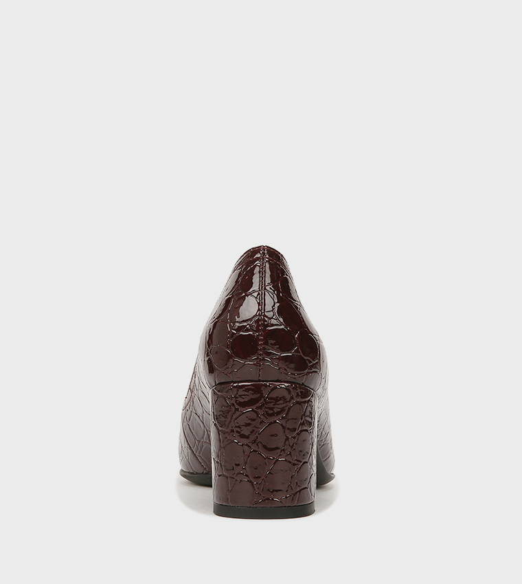 WYNRIE-BIT Textured Block Heel Loafers