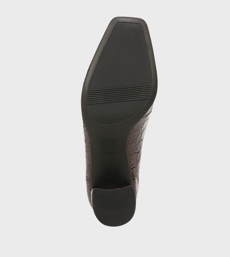WYNRIE-BIT Textured Block Heel Loafers