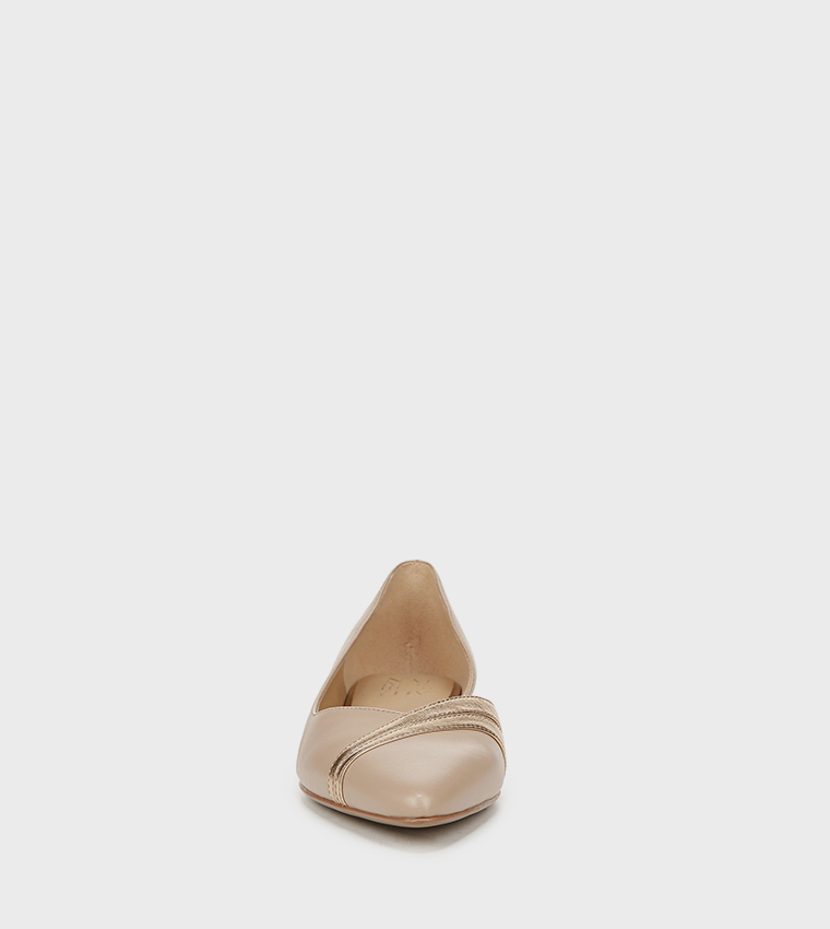 HENRIETTA Textured Open Shank Ballerinas
