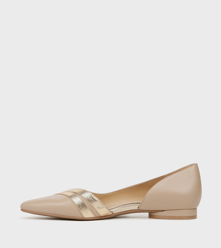 HENRIETTA Textured Open Shank Ballerinas