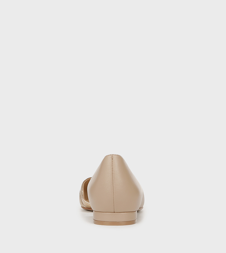 HENRIETTA Textured Open Shank Ballerinas