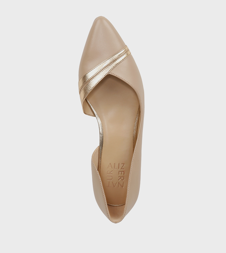 HENRIETTA Textured Open Shank Ballerinas
