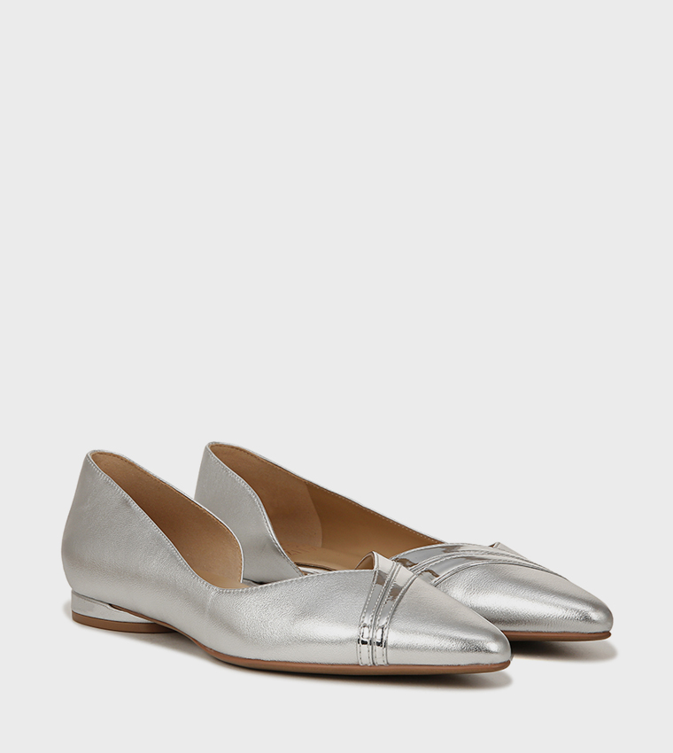 HENRIETTA Textured Open Shank Ballerinas