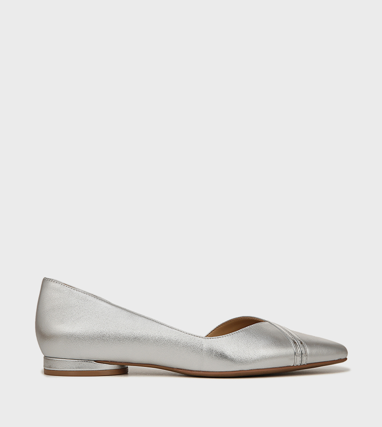 HENRIETTA Textured Open Shank Ballerinas