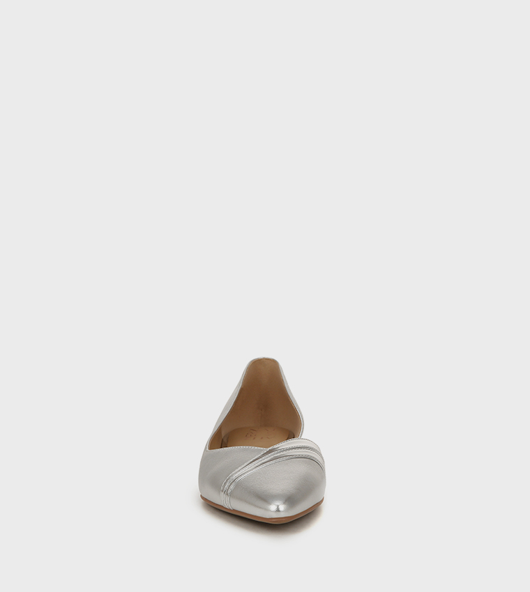 HENRIETTA Textured Open Shank Ballerinas