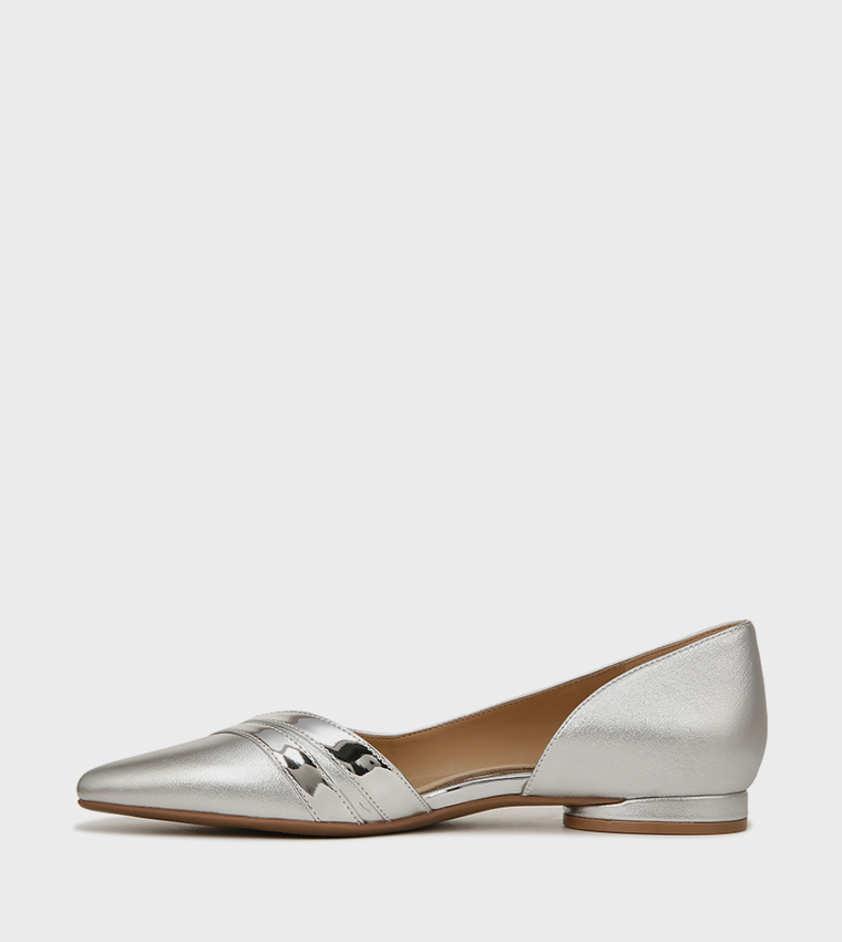 HENRIETTA Textured Open Shank Ballerinas