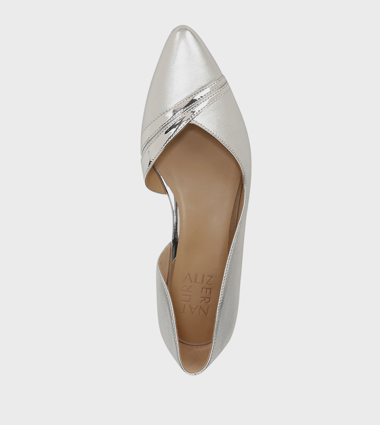 HENRIETTA Textured Open Shank Ballerinas