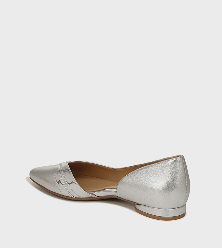 HENRIETTA Textured Open Shank Ballerinas
